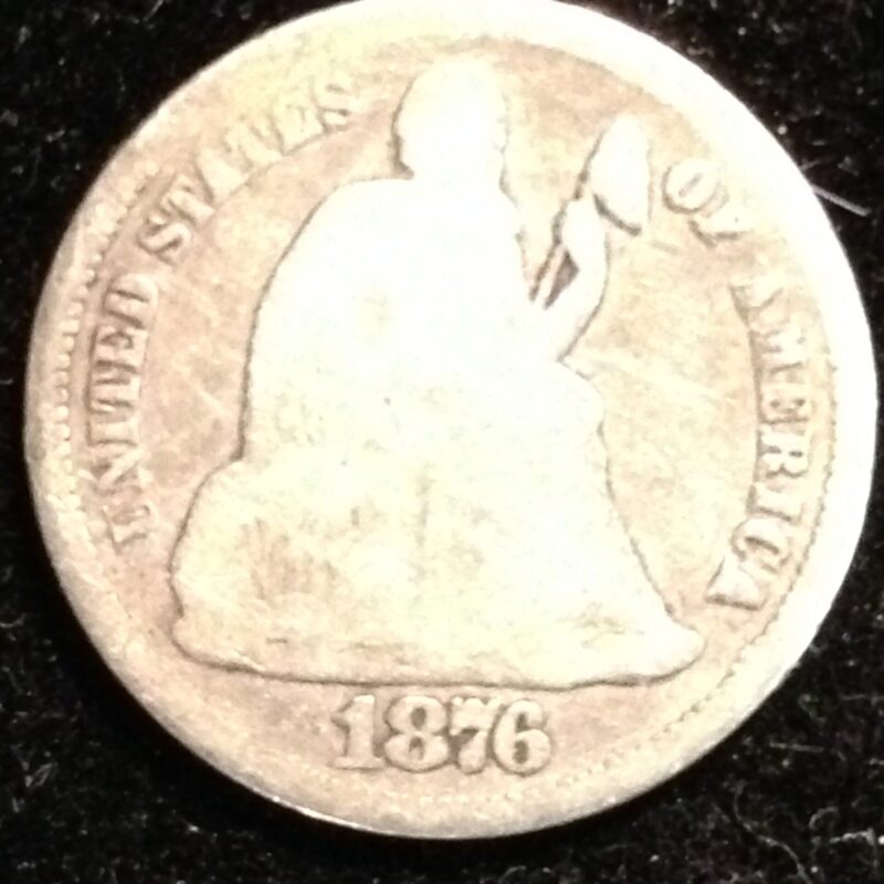1876-S Seated Liberty Dime AG/G