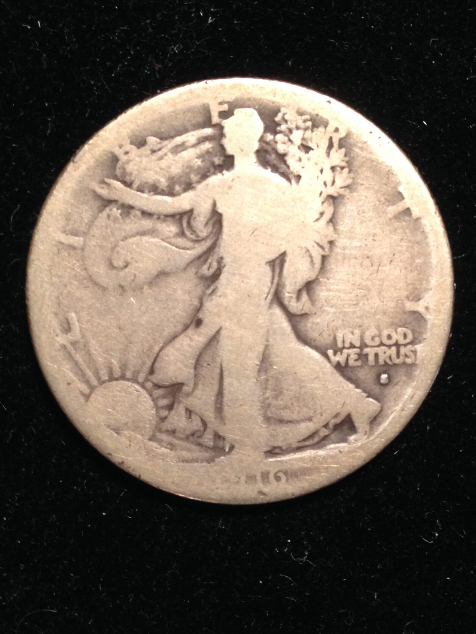 1916-S Walking Liberty Half Dollar VG