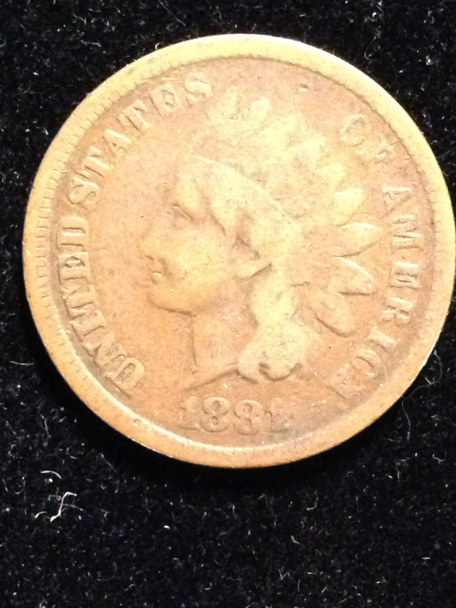 1881 Indian Cent F
