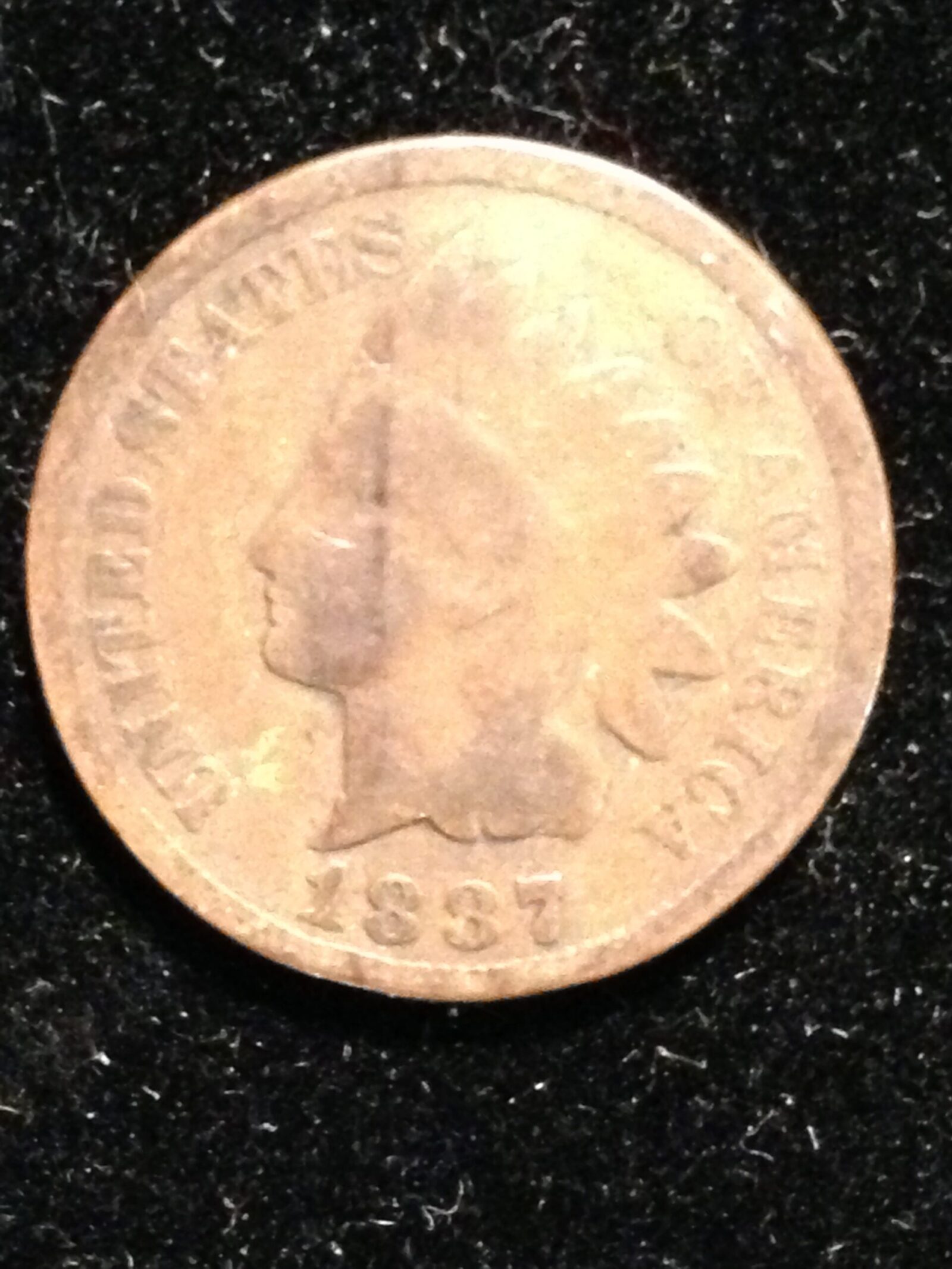 1887 Indian Cent VF