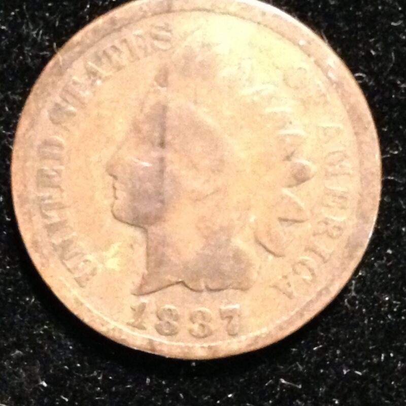 1887 Indian Cent F