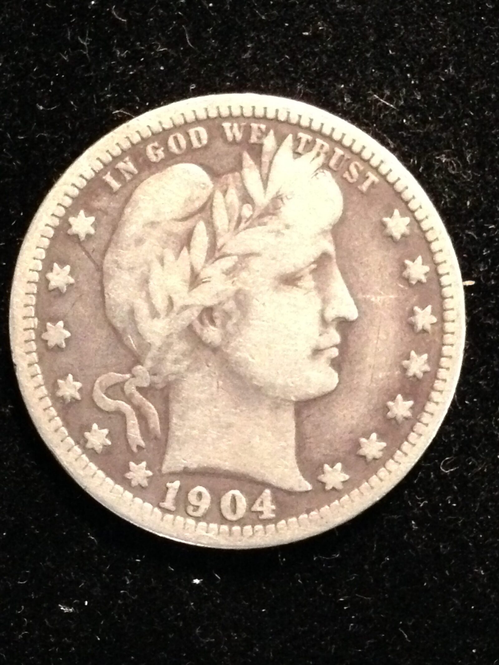 1904 Barber Quarter F