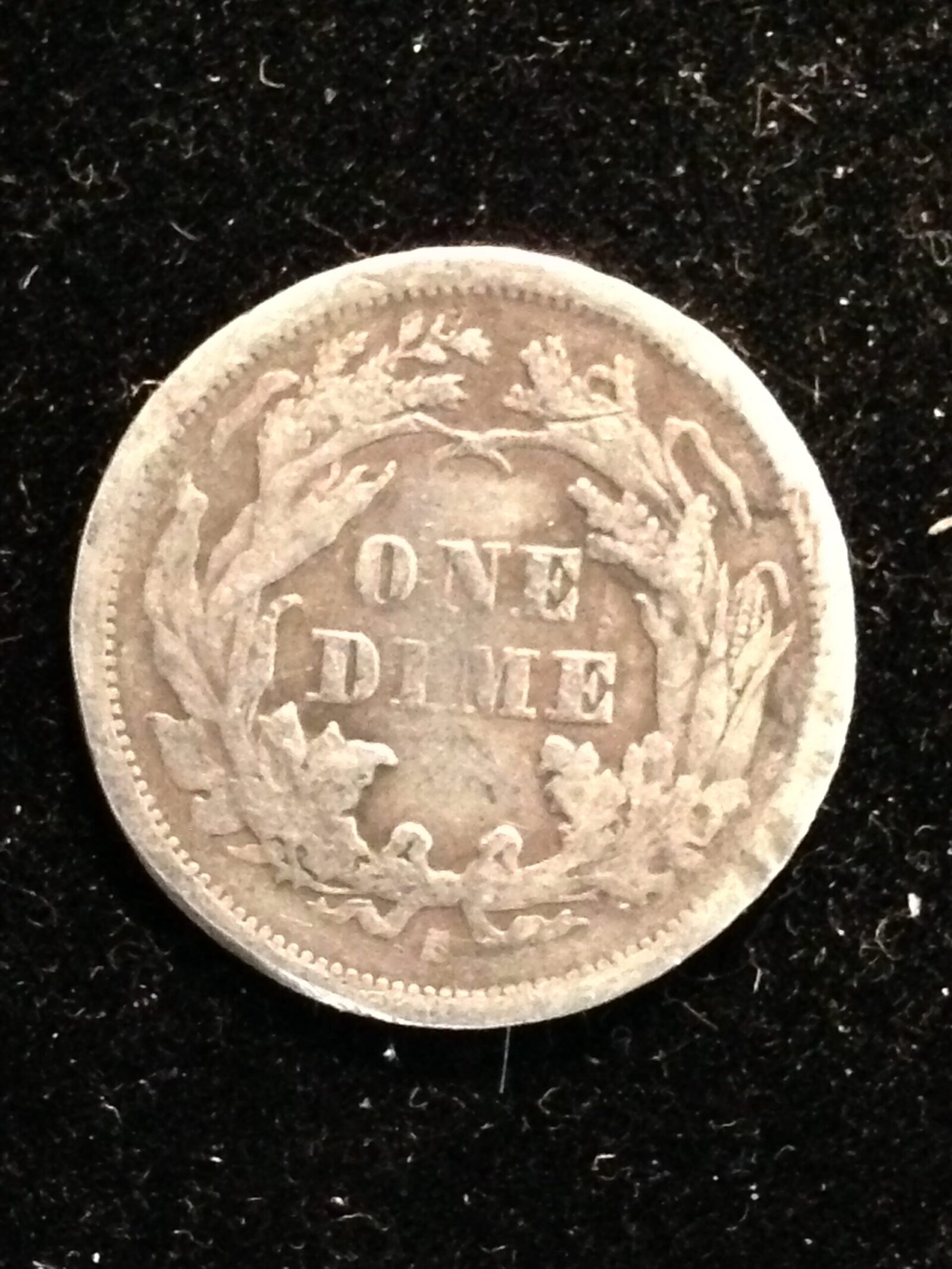 1875-S Seated Liberty Dime (Below Wreath) VF/XF - Image 2