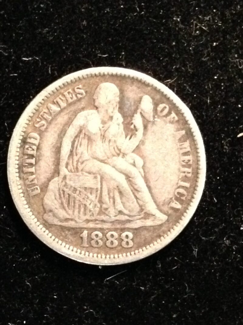 1888 Seated Liberty Dime XF