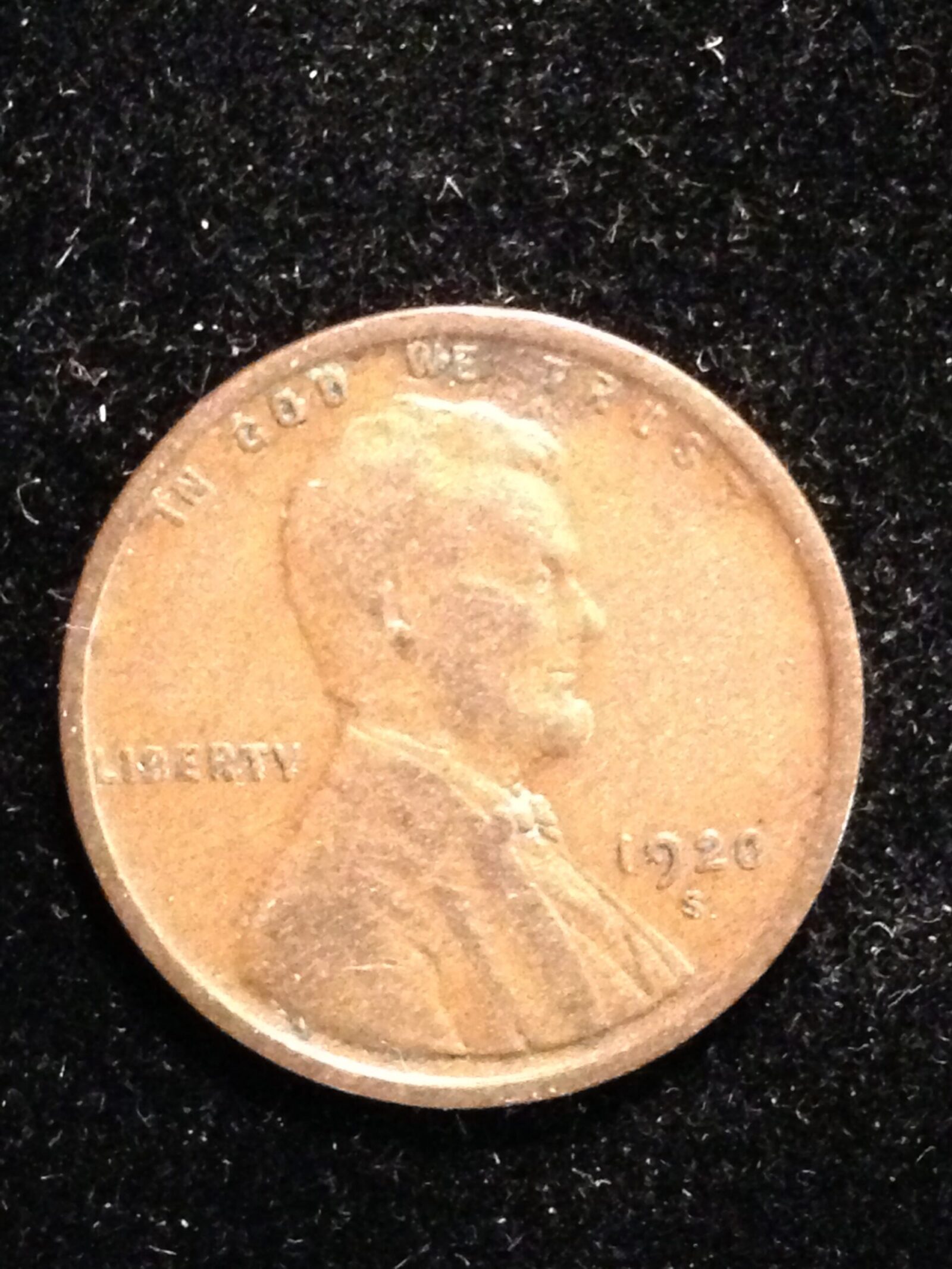 1920-S Lincoln Cent VF