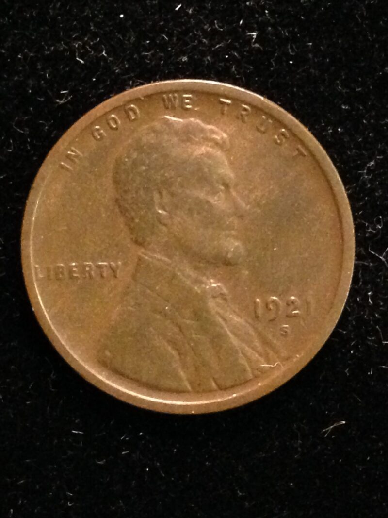 1921-S Lincoln Cent VF