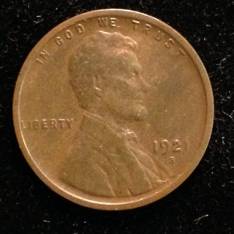 1921-S Lincoln Cent F
