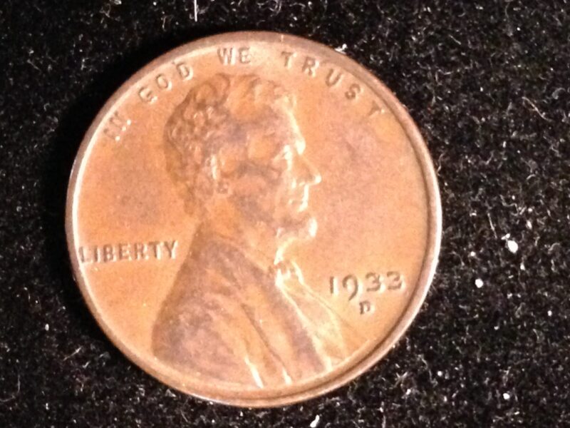 1933-D Lincoln Cent AU