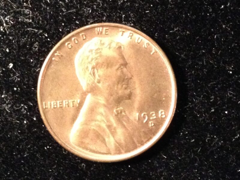 1938-D Lincoln Cent MS-65