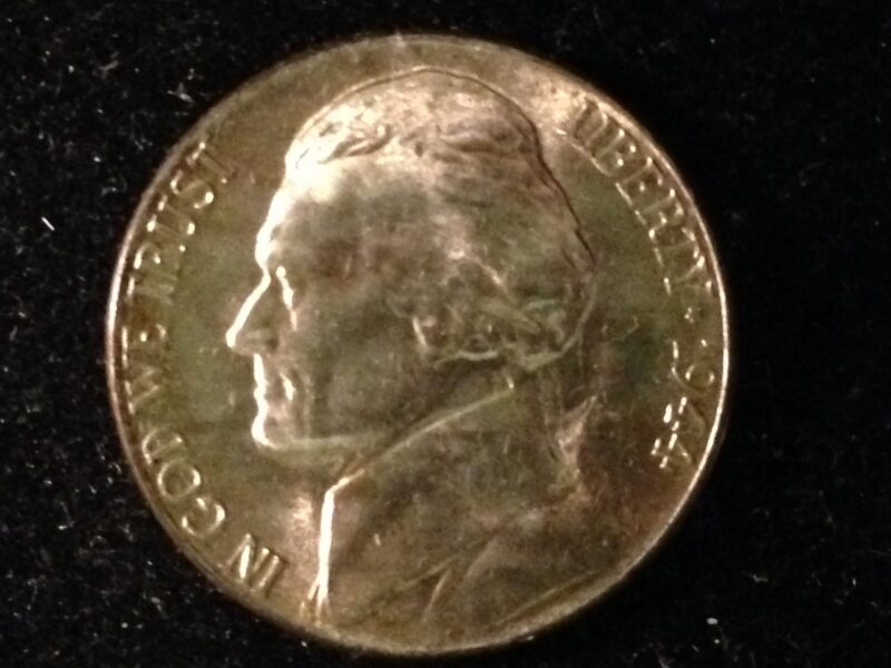 1944-P Jefferson War Time Nickel ChBU