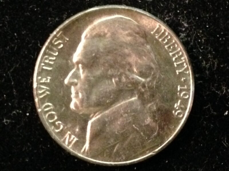 1949 Jefferson Nickel ChBU
