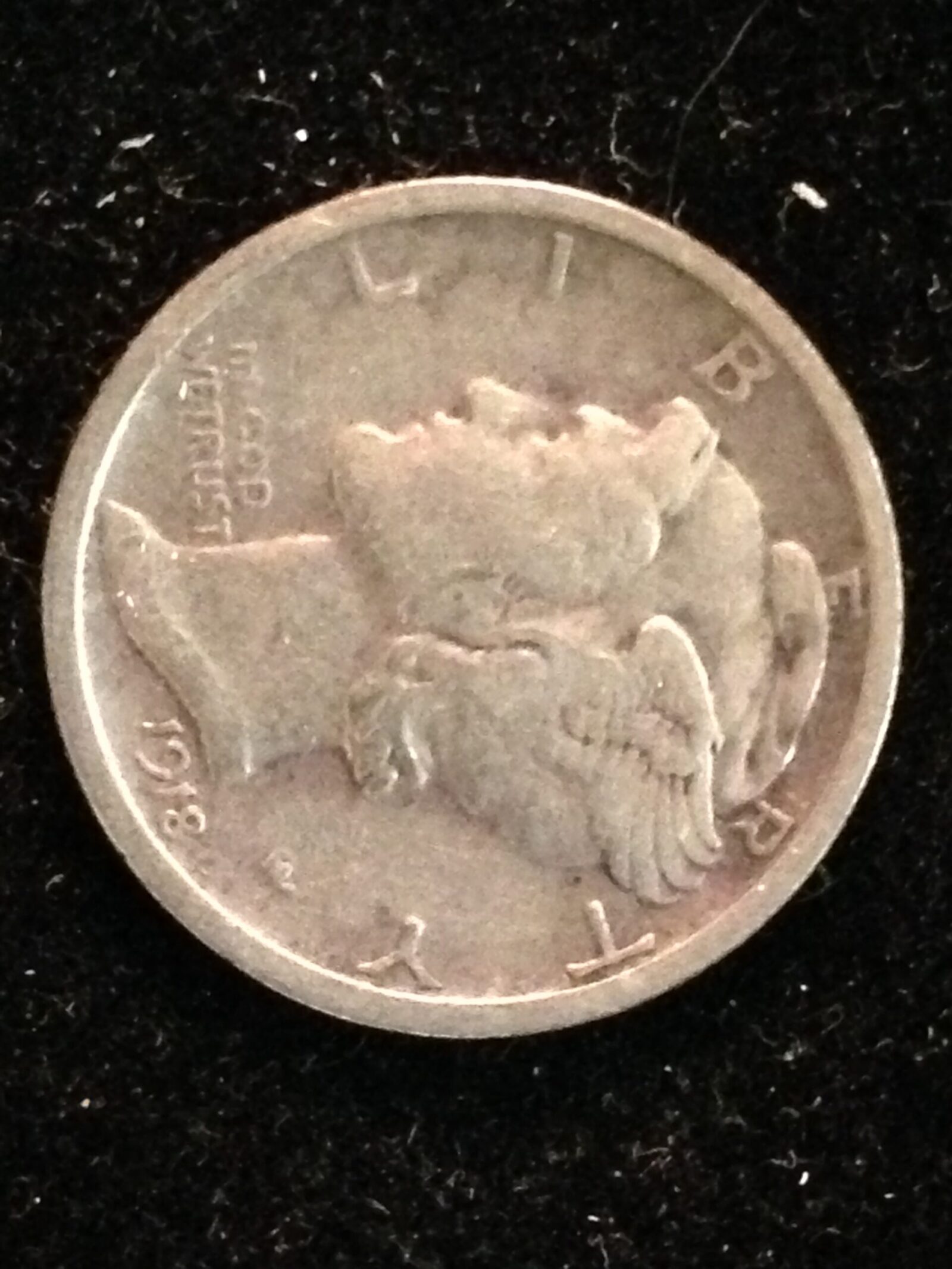 1918 Mercury Dime VF