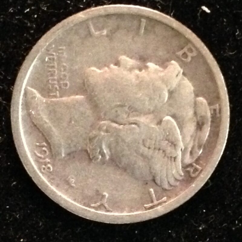 1918 Mercury Dime VF