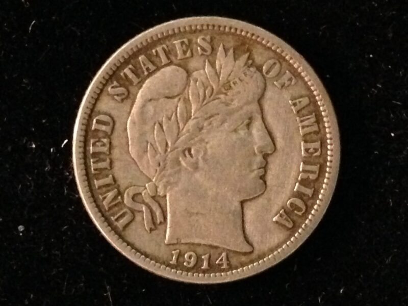 1914-D Barber Dime VF