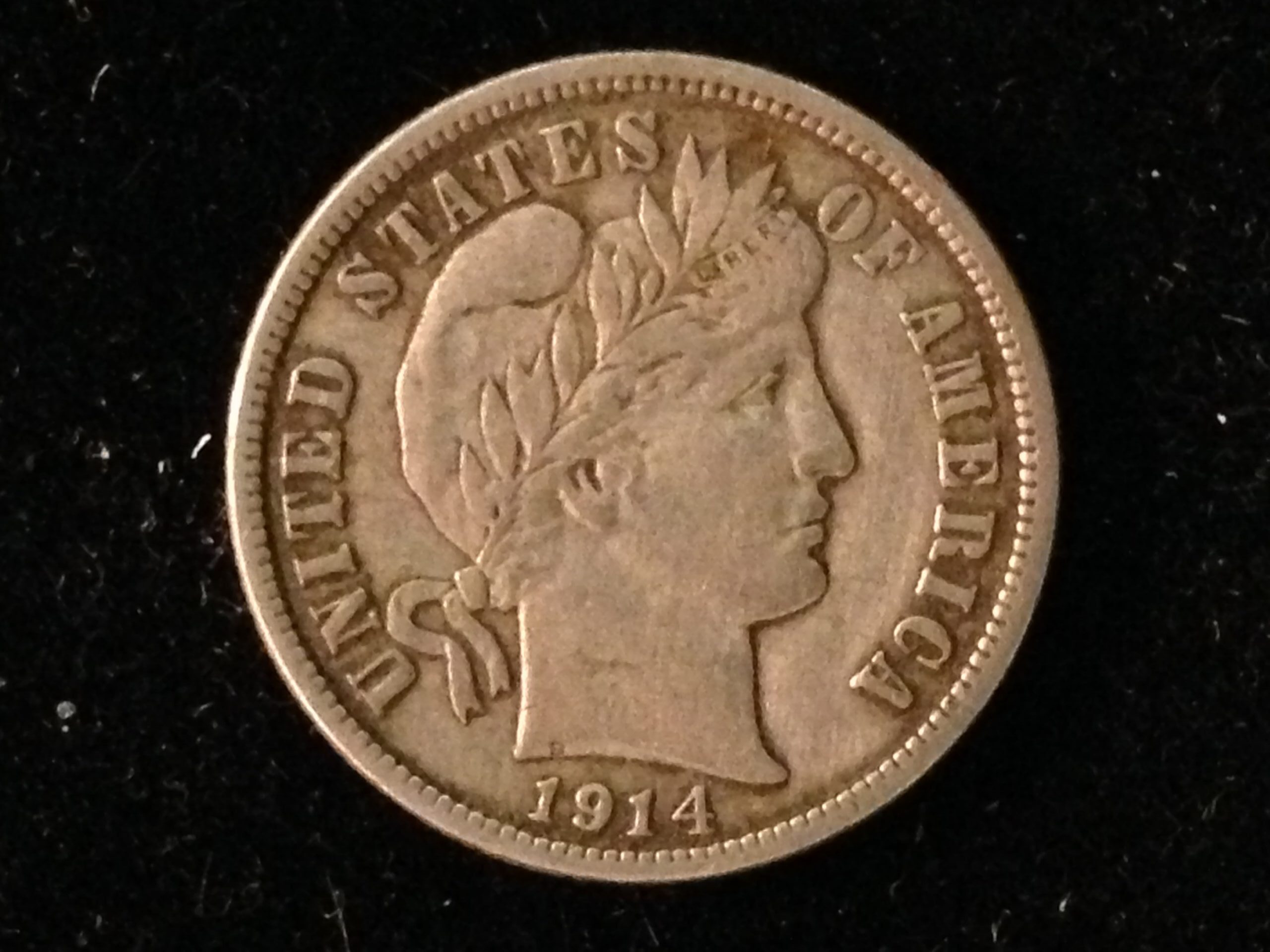 1914-D Barber Dime XF