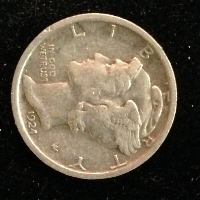 1924 Mercury Dime XF