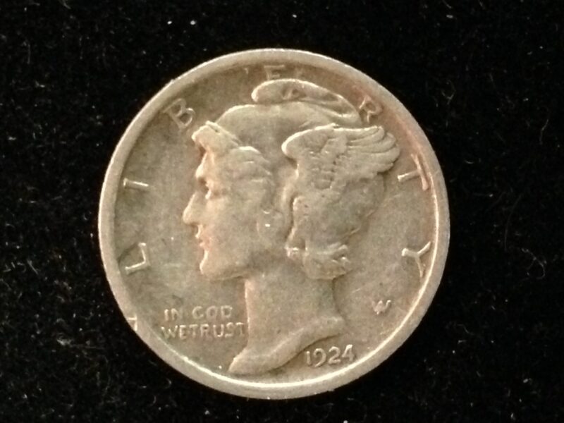 1924 Mercury Dime VF