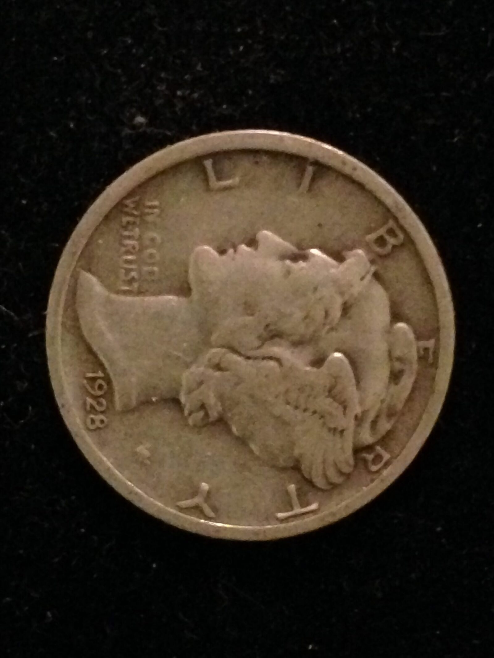 1928-D Mercury Dime VF