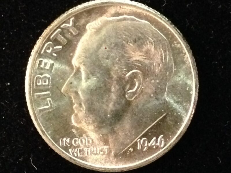 1946 Roosevelt Dime ChBu