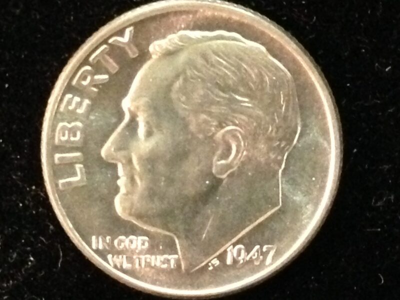 1947 Roosevelt Dime ChBU
