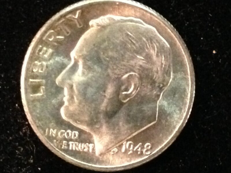 1948 Roosevelt Dime ChBU