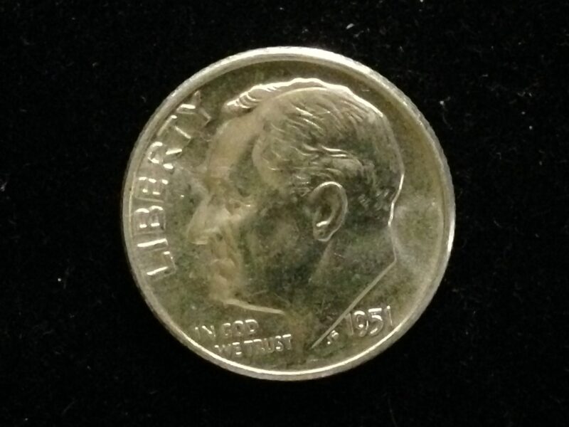 1951 Roosevelt Dime ChBU