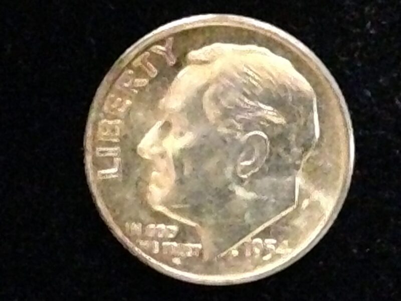 1954 Roosevelt Dime ChBU