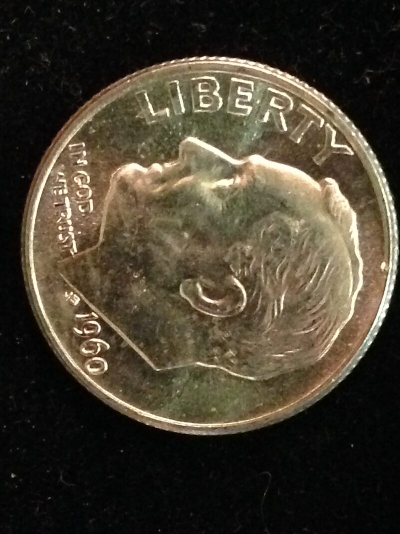 1960 Roosevelt Dime ChBU