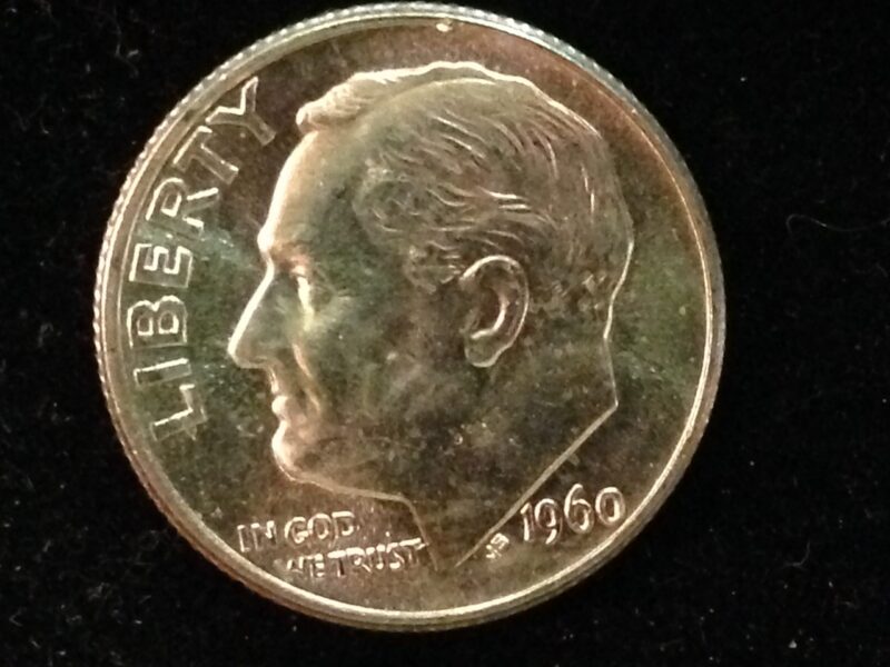 1960 Roosevelt Dime ChBU