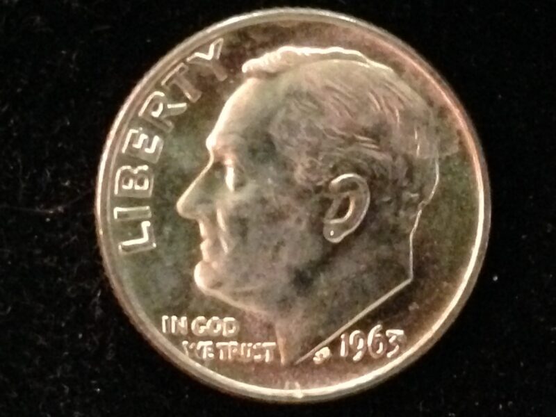1963 Roosevelt Dime ChBU