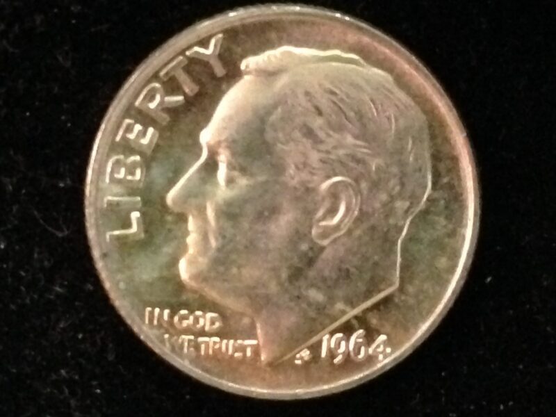 1964 Roosevelt Dime ChBU