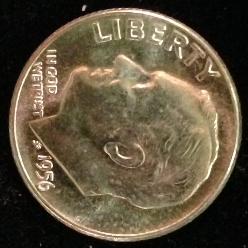 1956 Roosevelt Dime ChBu