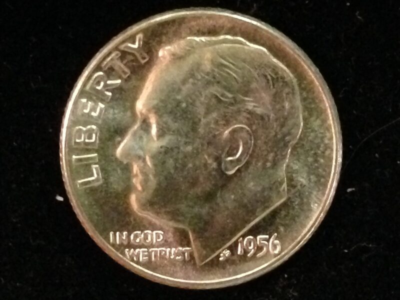 1956 Roosevelt Dime ChBu