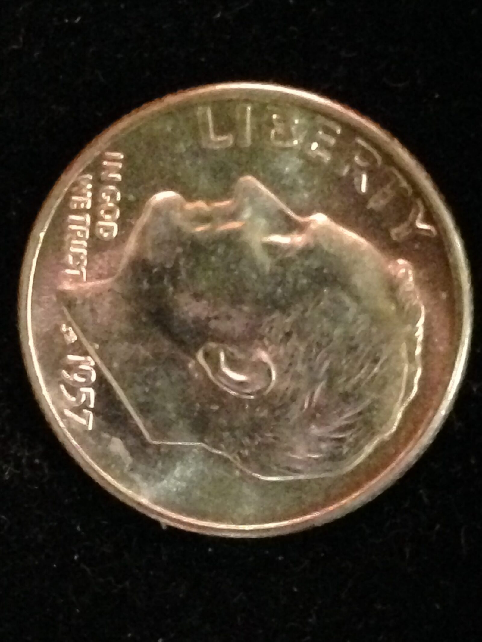 1957 Roosevelt Dime ChBU