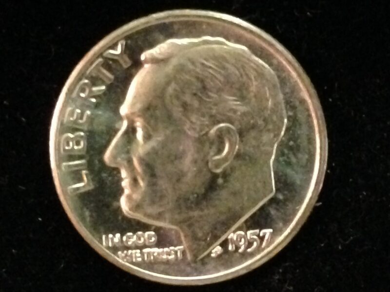 1957-D Roosevelt Dime ChBU