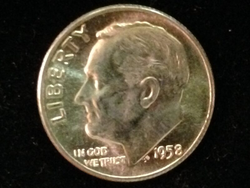1958 Roosevelt Dime ChBU