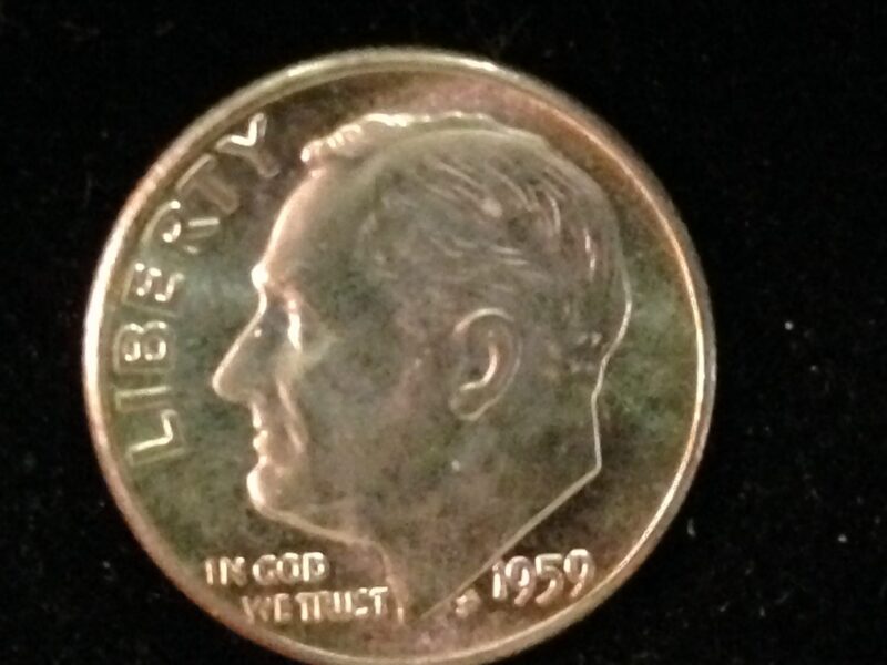 1959 Roosevelt Dime ChBU