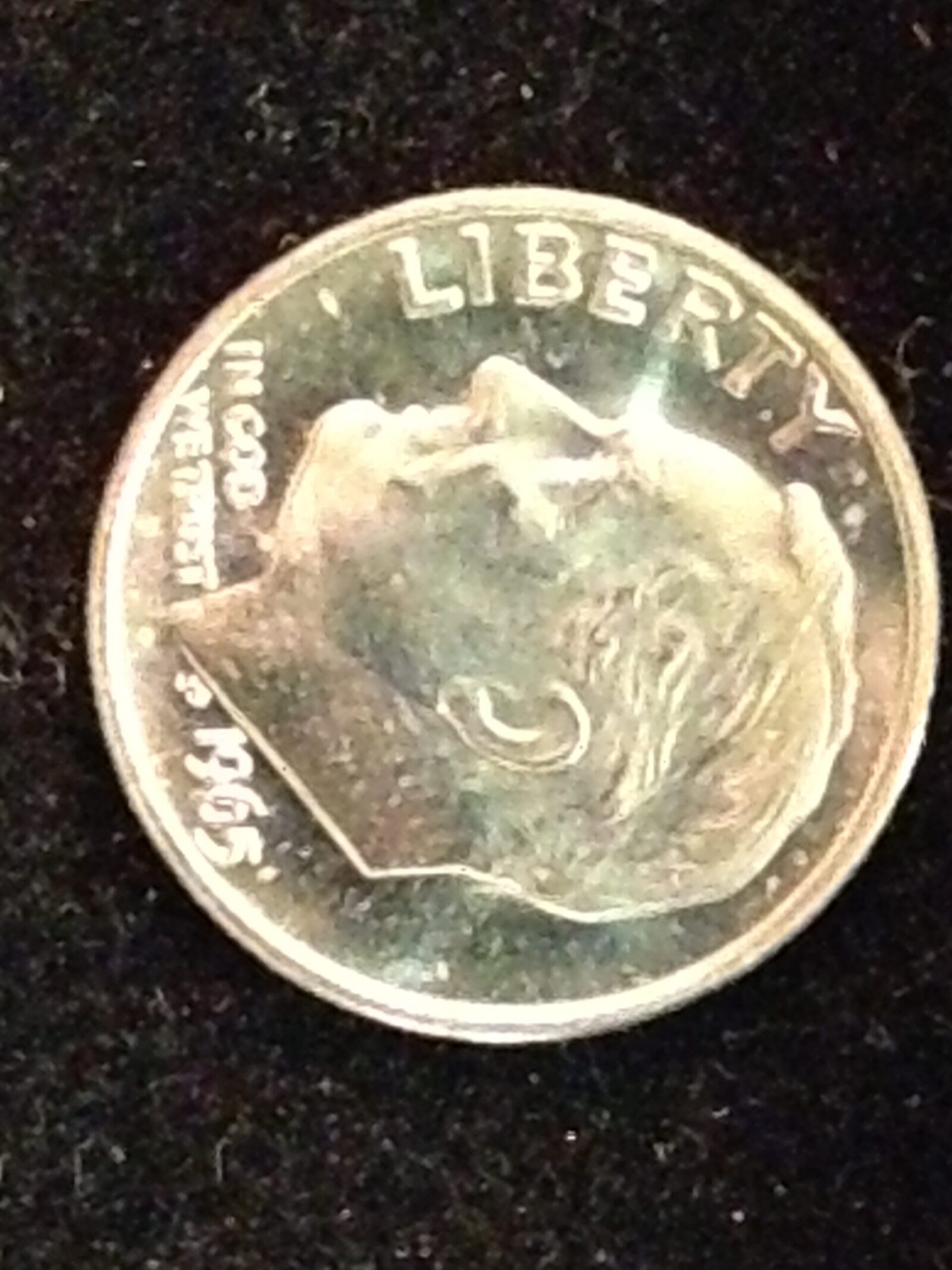1965 SMS Roosevelt Dime MS-64