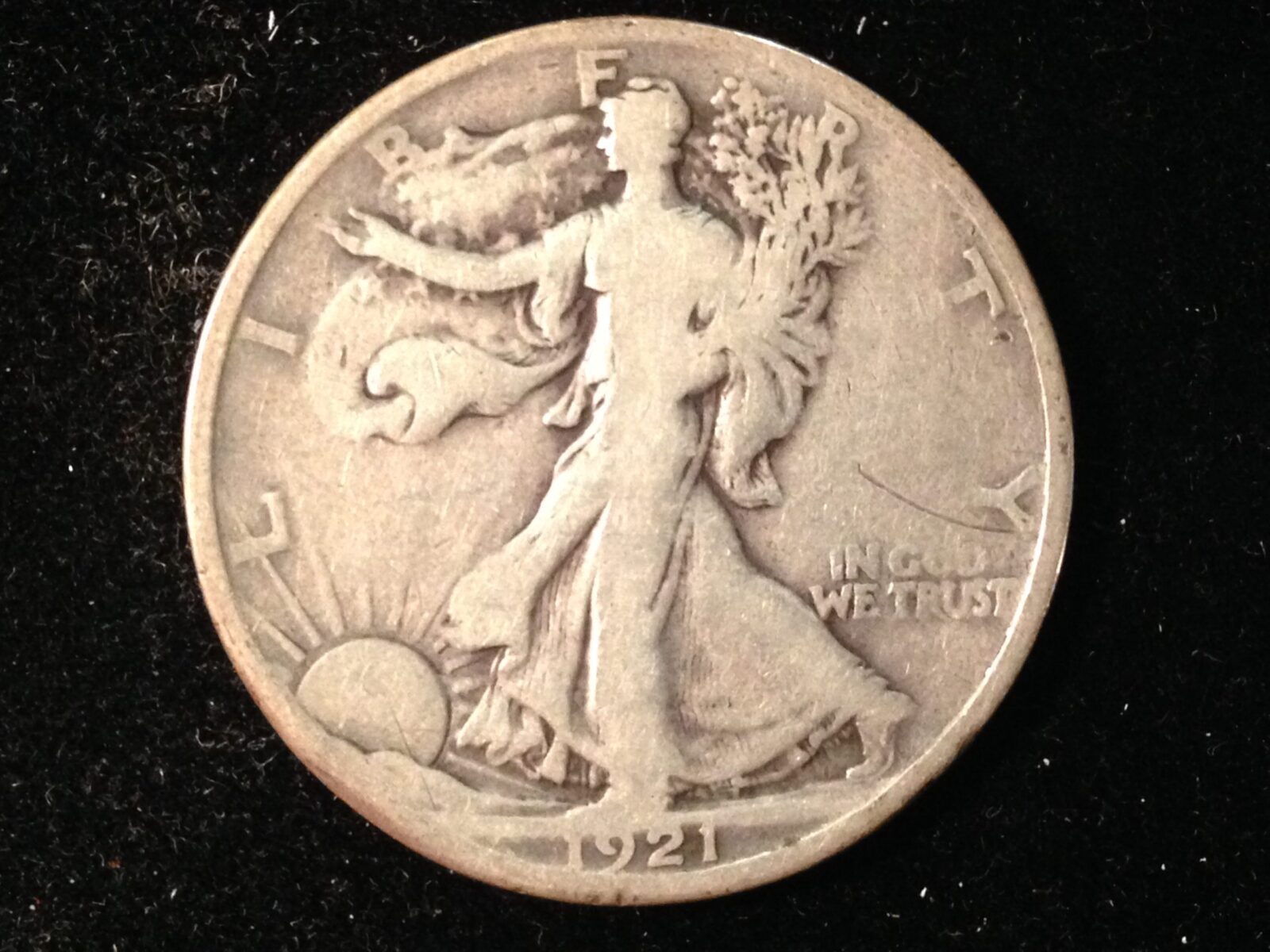 1921 Walking Liberty Half Dollar VF