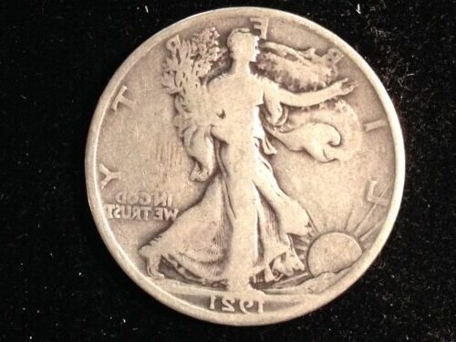 1921-D Walking Liberty Half Dollar VF