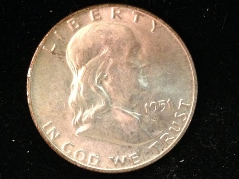 1951 Franklin Half Dollar CHBU