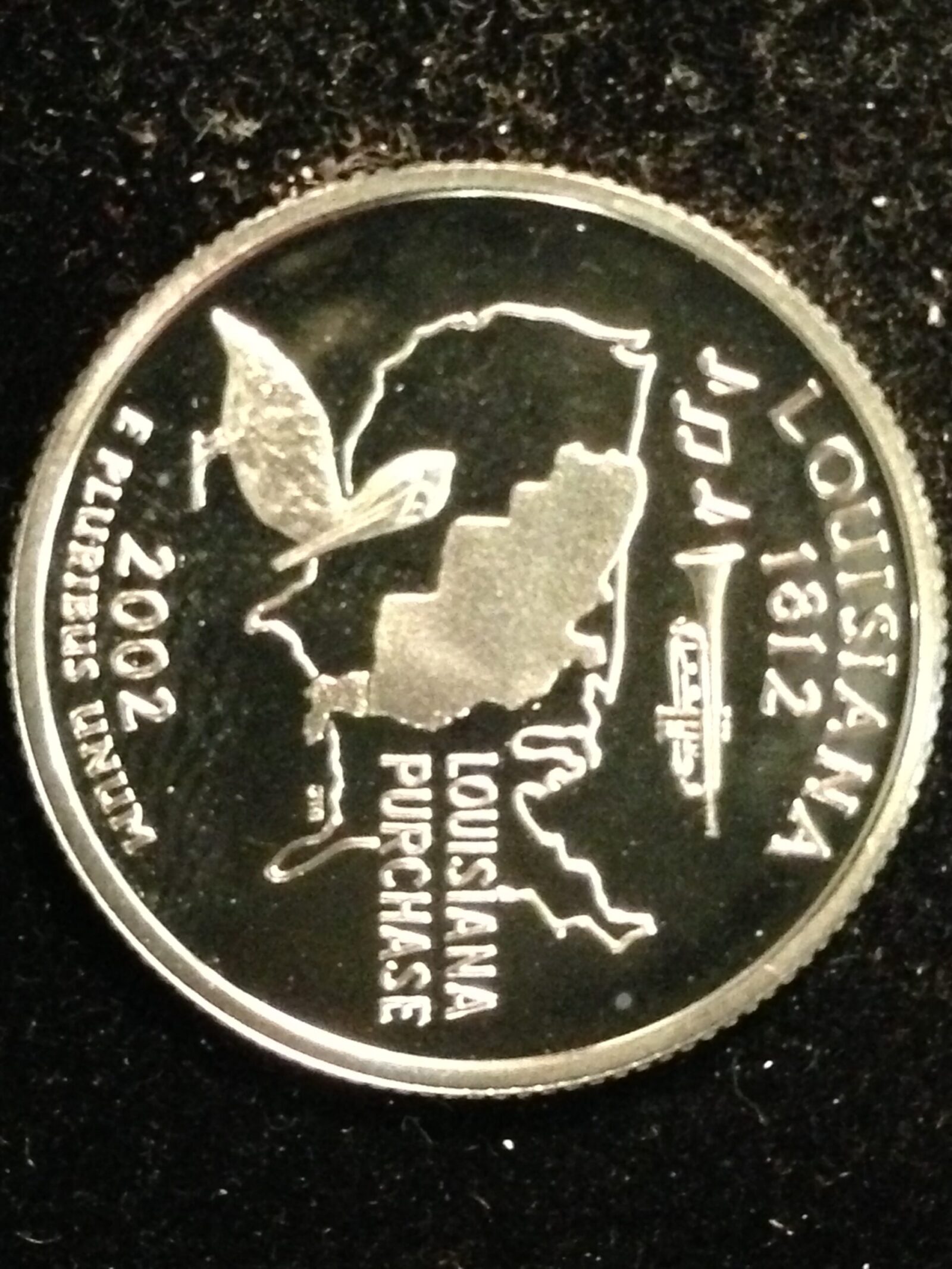 2002-S LA State Quarter Gem Proof Silver