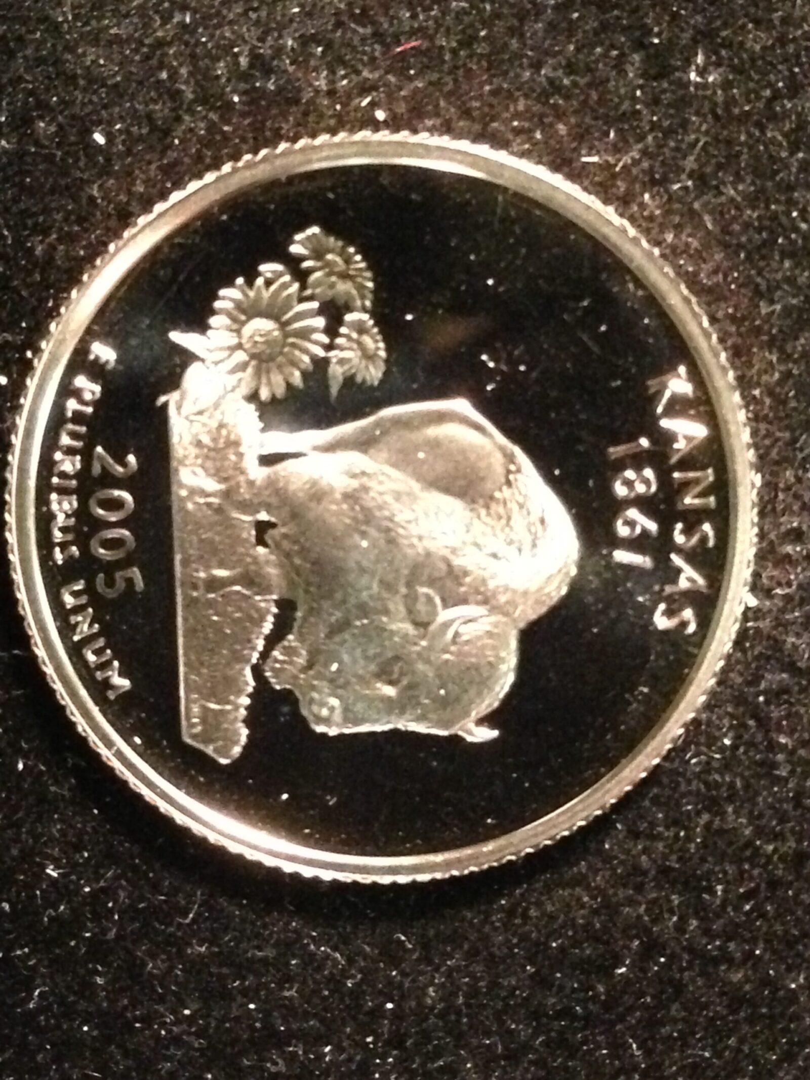 2005-S KS State Quarter Gem Proof Silver
