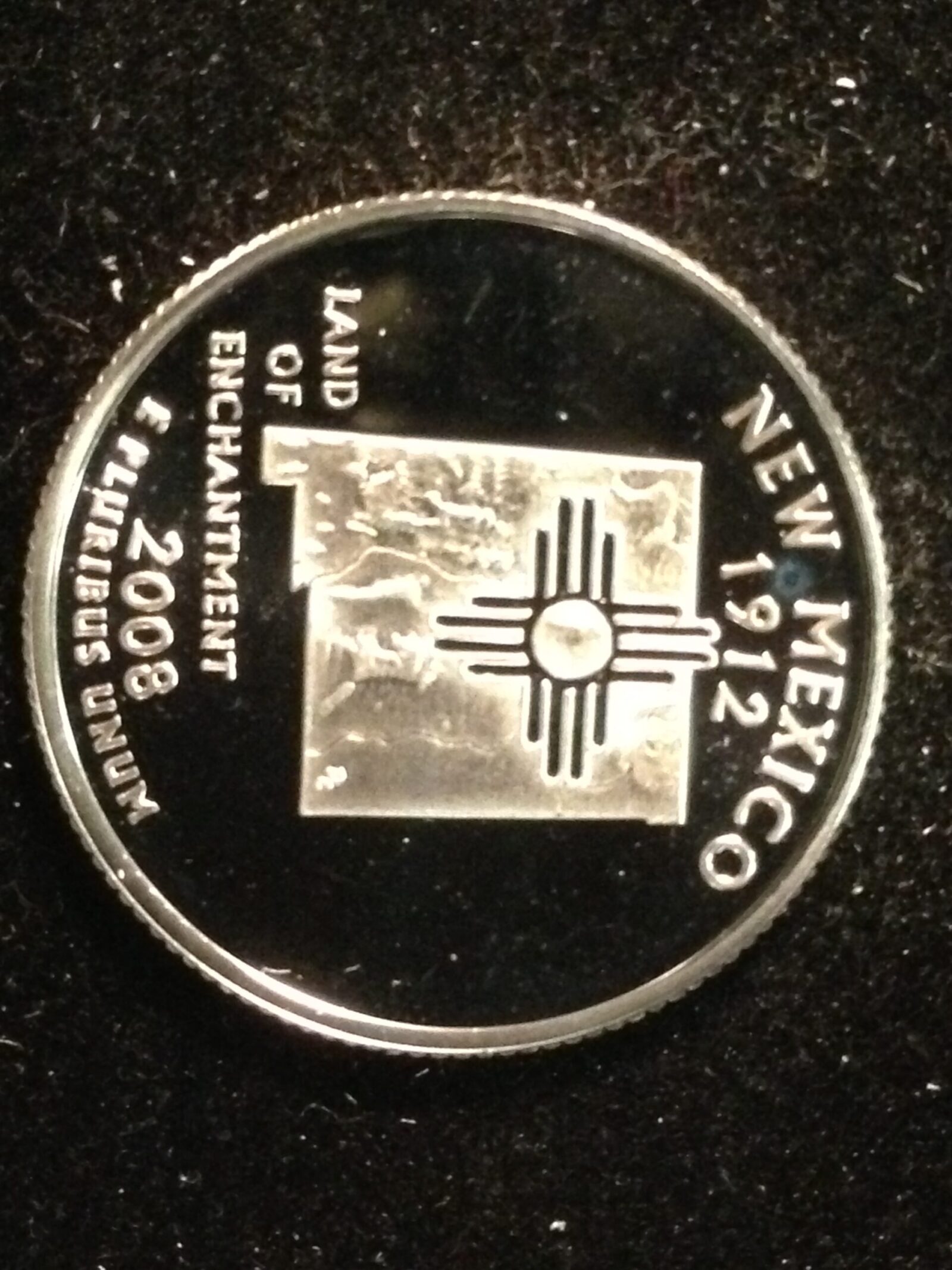 2008-S NM State Quarter Gem Proof Silver