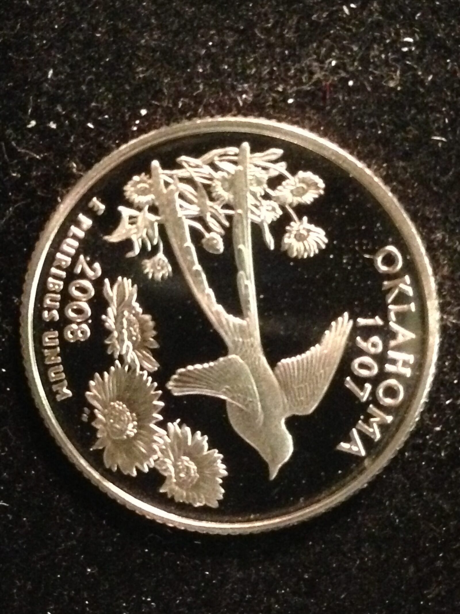 2008-S OK State Quarter Gem Proof Silver