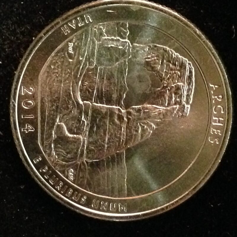 2014-P Arches National Park Quarter Gem BU