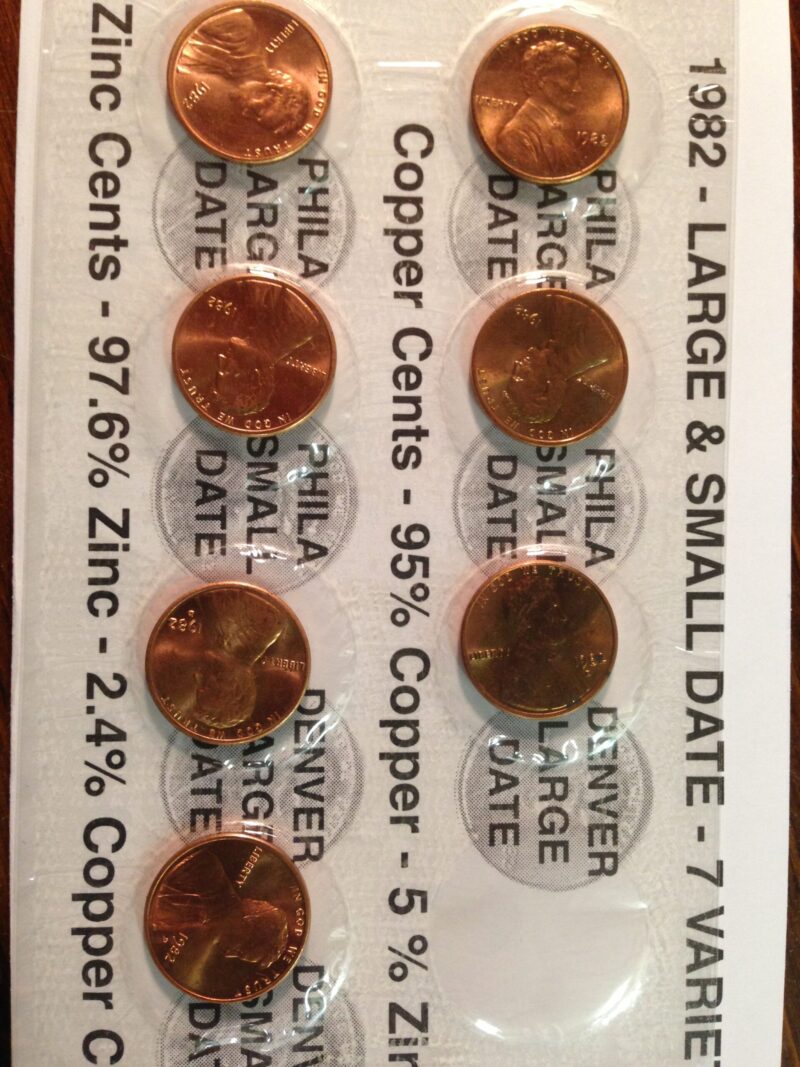 1982 Large and Small Date Variety Set ChBU