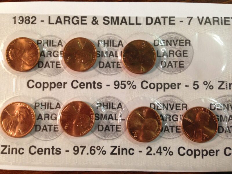 1982 Large and Small Date Variety Set ChBU