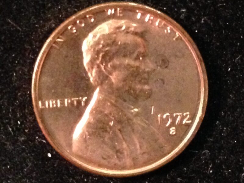 1972-S Lincoln Cent Gem BU