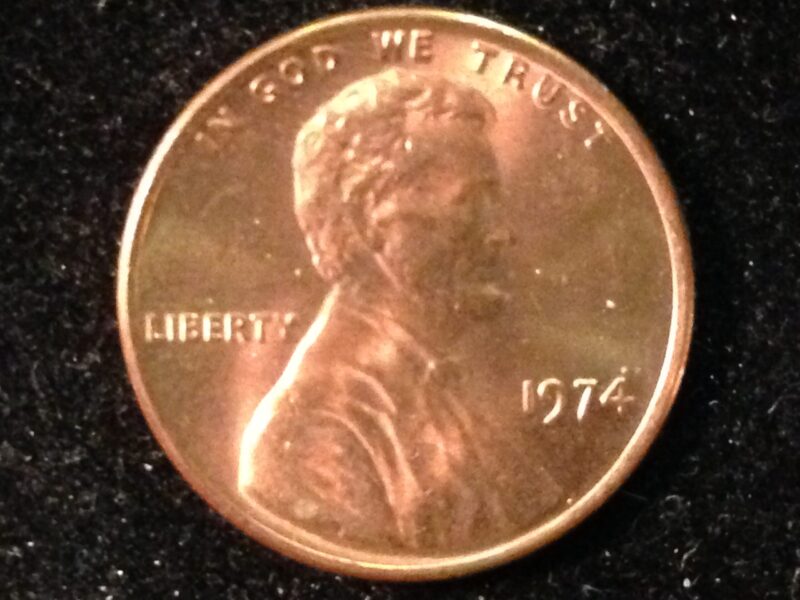 1974 Lincoln Cent Gem BU